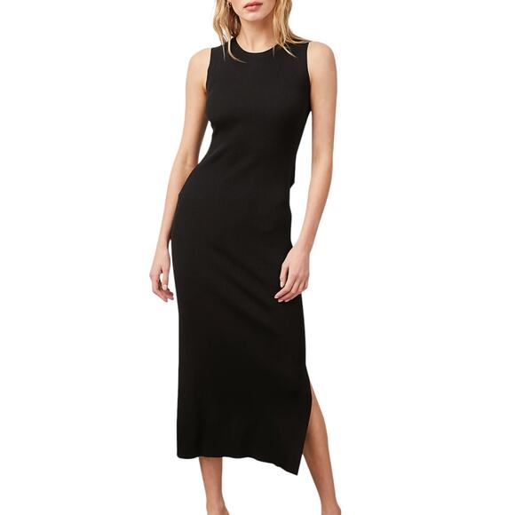 Rails Dresses & Skirts - Rails Black Syd Ribbed Knit Midi Sleeveless Dress